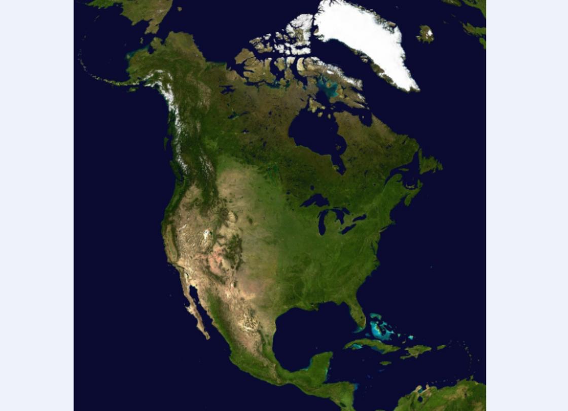 карта Північна Америка