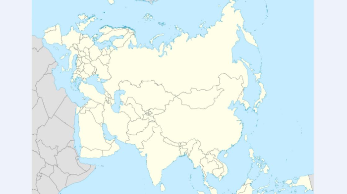 карта Європи та Азії
