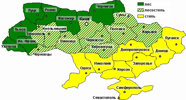 Карта природних зон України